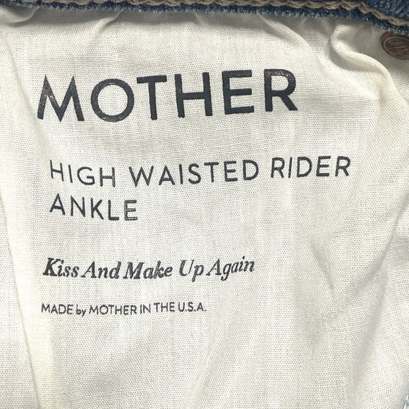 MOTHER high waisted rider ankle jean in kiss and make up again wash Sz 27
8116 - Picture 7 of 11
